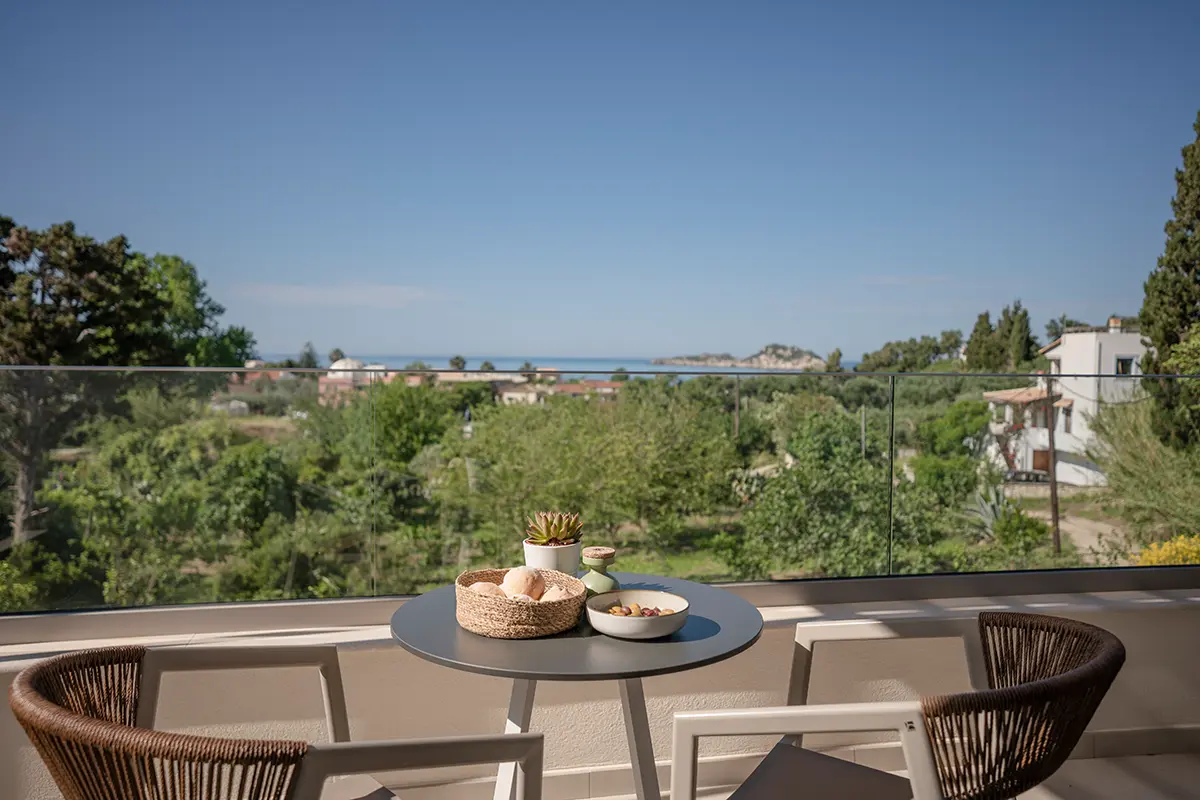 Lemon Garden Arillas Apartments auf Korfu Balkon mit Aussicht des Maisonette Apartment Balkon mit Aussicht des Maisonette Apartment - Lemon Garden Arillas Apartments auf Korfu
